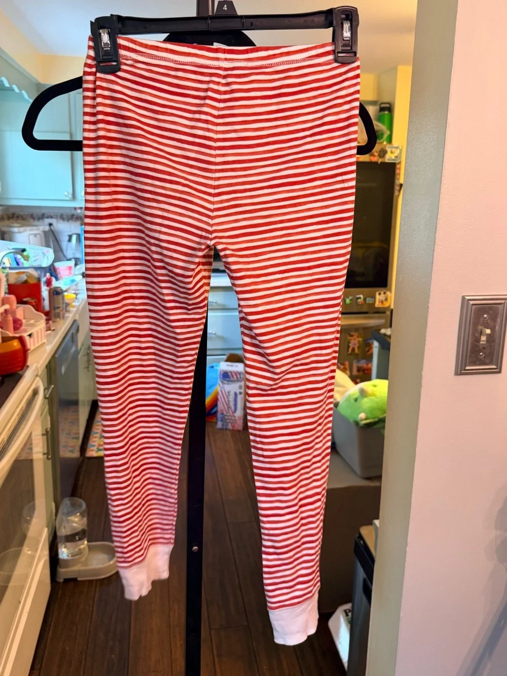 Hart + Land Organic Cotton 2 Piece Pajamas Red White Stripes, size 12 Years